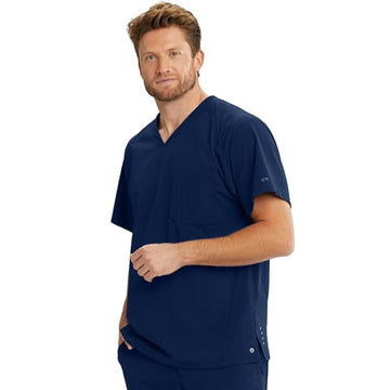 blouse vétérinaire infirmier bleu marine homme