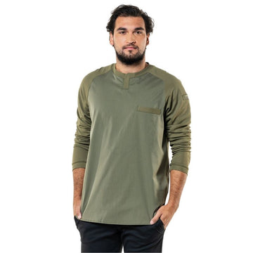 t-shirt manche longue professionnel cuisine vert kaki