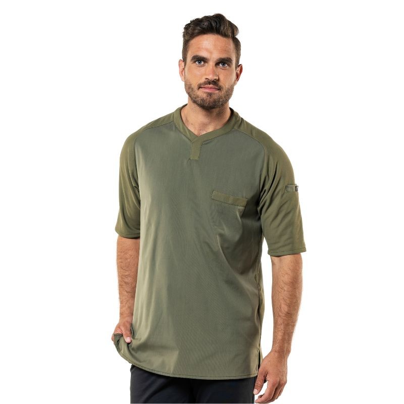 t-shirt cuisine vert kaki qualité