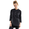 Veste de Cuisine Femme Manches Longues Noir Bujutsu - CHAUD DEVANT