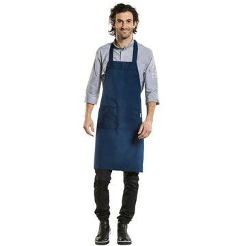 Tablier Style Nordique Beige Argile - CHAUD DEVANT I Bleu