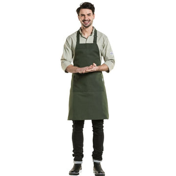 Tablier de Cuisine Style Nordique Vert Forêt - CHAUD DEVANT