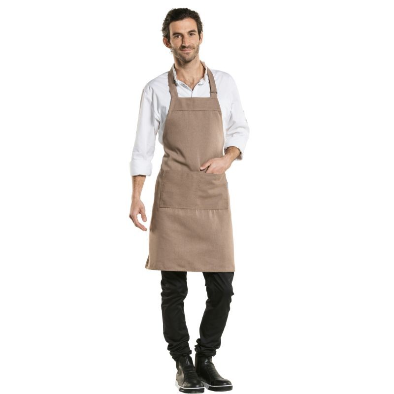Tablier de Cuisine Style Nordique Vert Forêt - CHAUD DEVANT I Beige