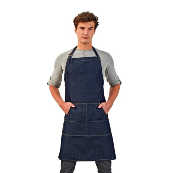 Tablier À Bavette Jeans Stitch Denim - TOPTEX - 4 poches