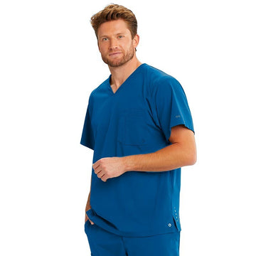 Tunique Grey's Anatomy bleu royal face medecin