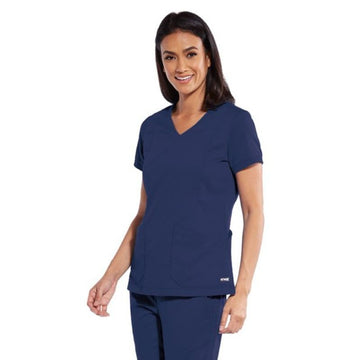 blouse médical barco bleu indigo de face