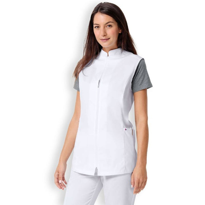 Gilet médical sans manches blanc - CLINIC DRESS