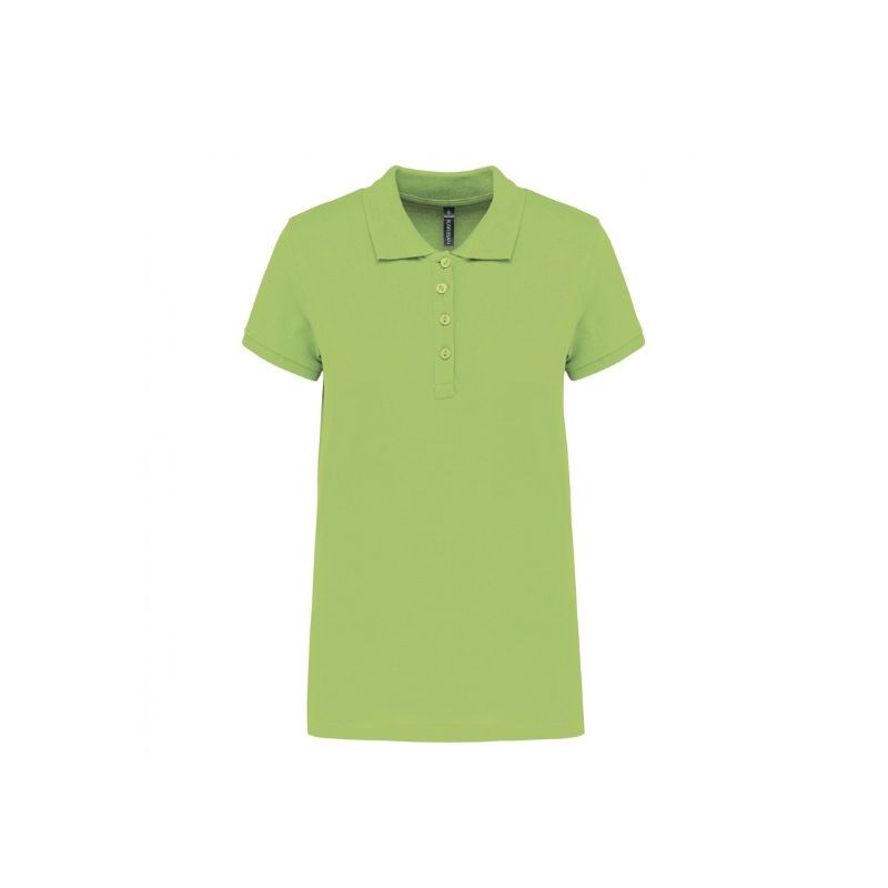 Polo  femme coloris citron vert devant