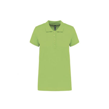 Polo  femme coloris citron vert devant