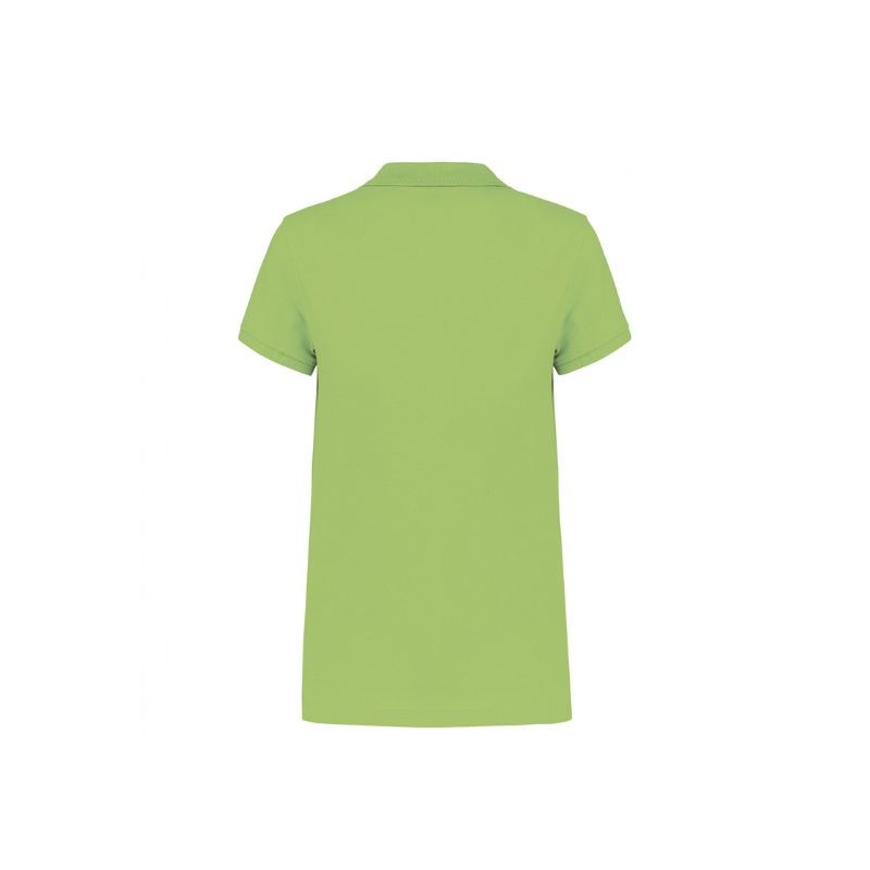 Polo  femme coloris citron vert dos