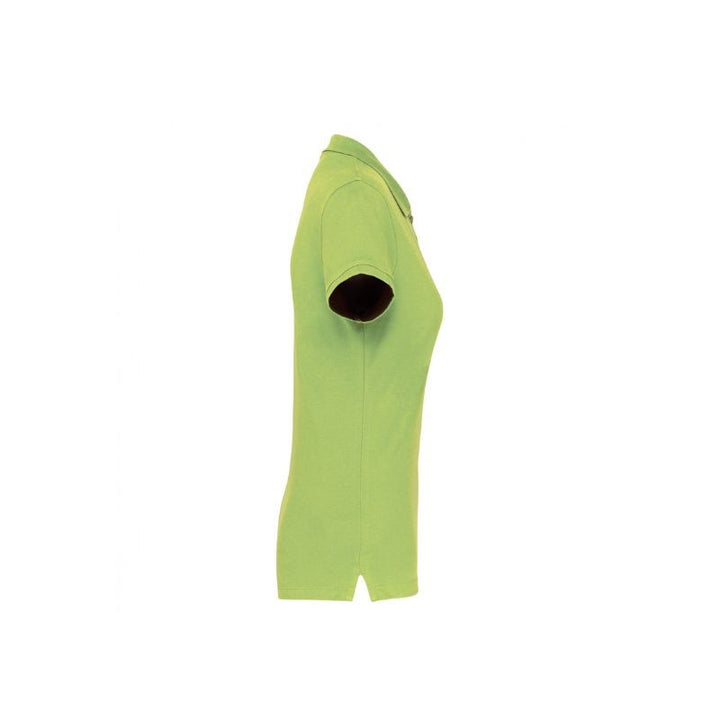 Polo  femme coloris citron vert côté