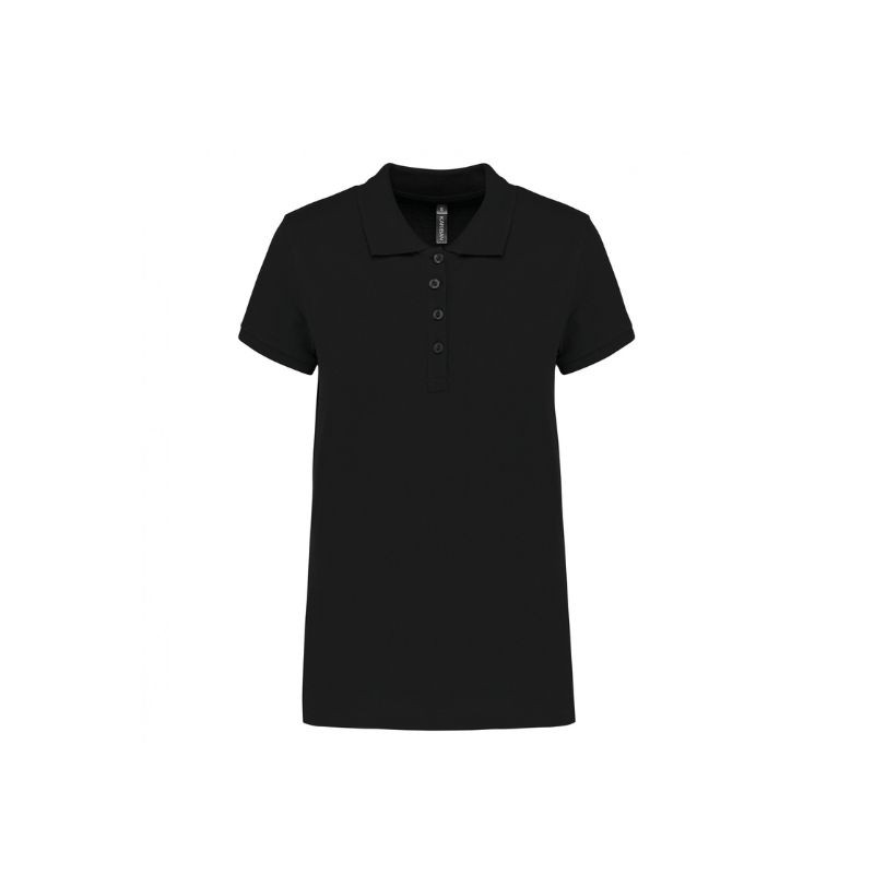 polo femme noir classique toptex