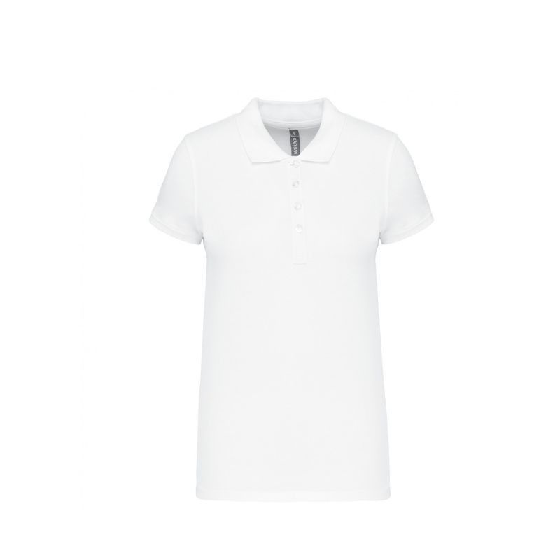 Polo blanc classique femme -TOPTEX vue devant