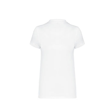 Polo blanc classique femme -TOPTEX vue derrière