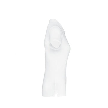 Polo blanc classique femme -TOPTEX vue côté