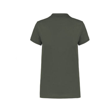 Polo khaki foncé classique femme  vue dos