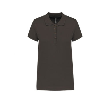 Polo gris foncé classique femme -vue face
