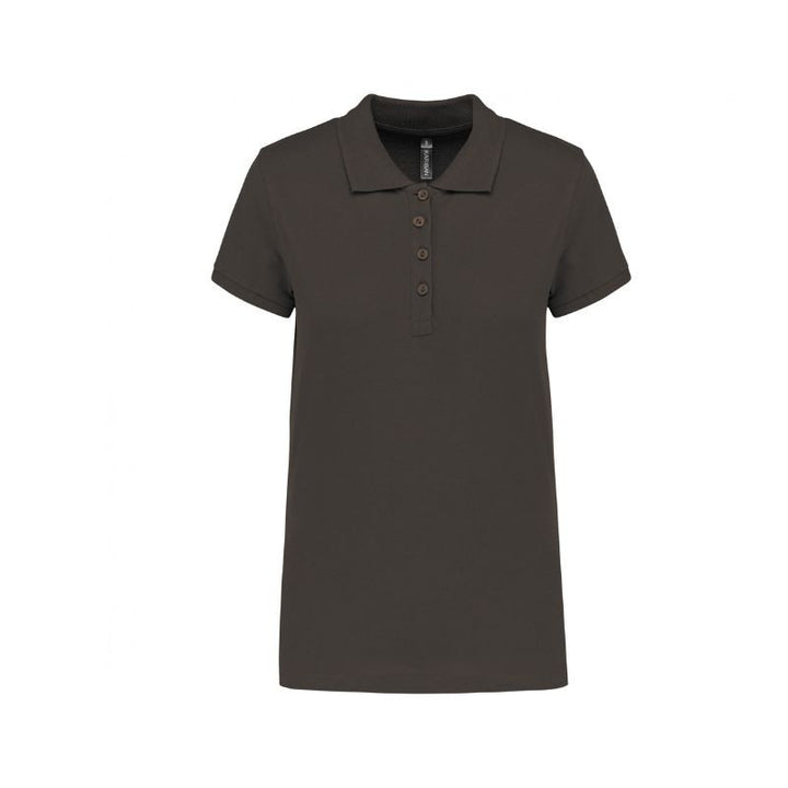 Polo gris foncé classique femme -vue face