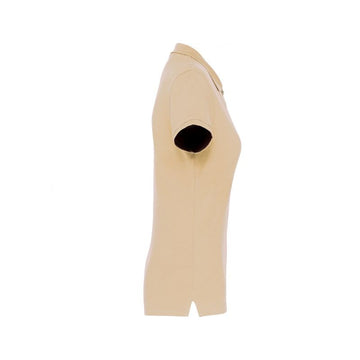 polo femme en coton beige/sable