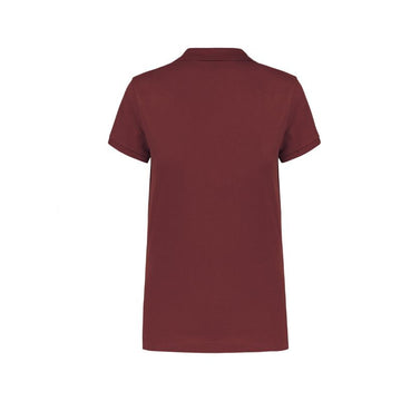 Polo classique en coton femme bordeaux