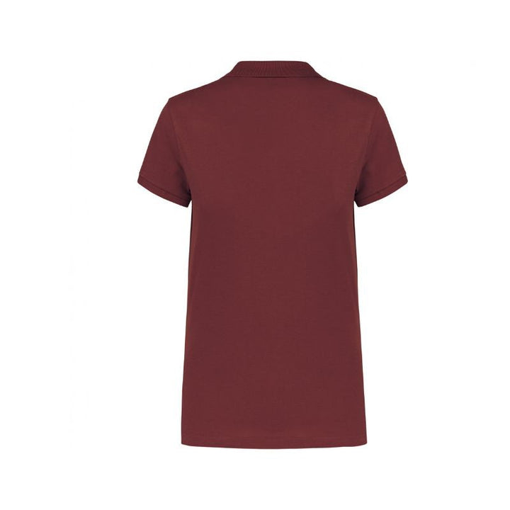 Polo classique en coton femme bordeaux