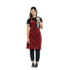 Tablier de Service En Velours Rouge - CHAUD DEVANT