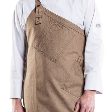 tablier de cuisine beige avec poches