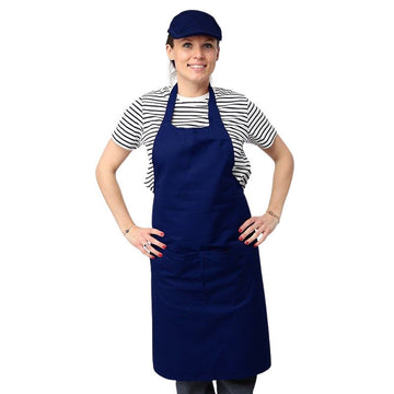 Tablier 100% coton bleu marine par Manelli