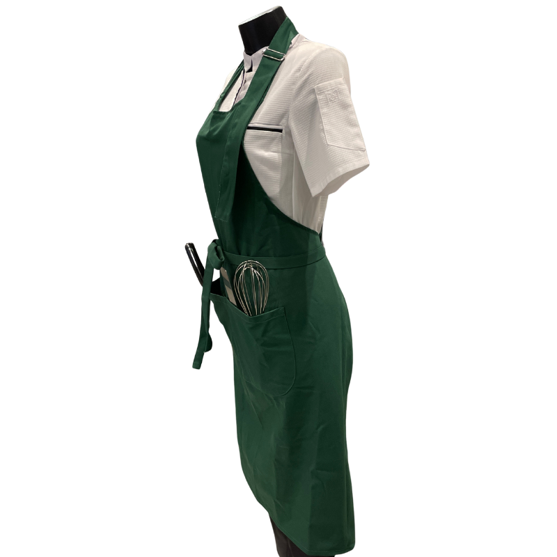 Tablier avec poches vert foncé