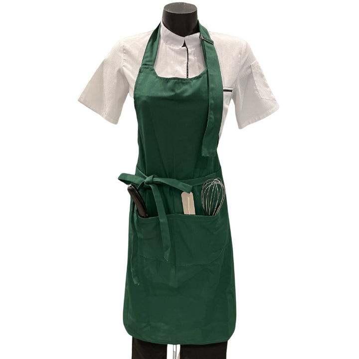 Tablier à bavette vert foncé Manelli