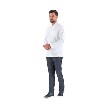 Veste de cuisine Basil porté par un mannequin