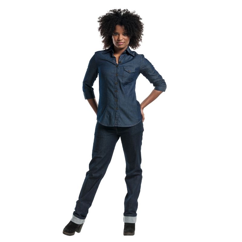 Chemise de travail en denim, stretch