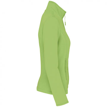 Veste micropolaire cintrée vert citron femme toptex