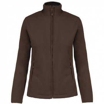 Veste micropolaire cintrée marron femme toptex