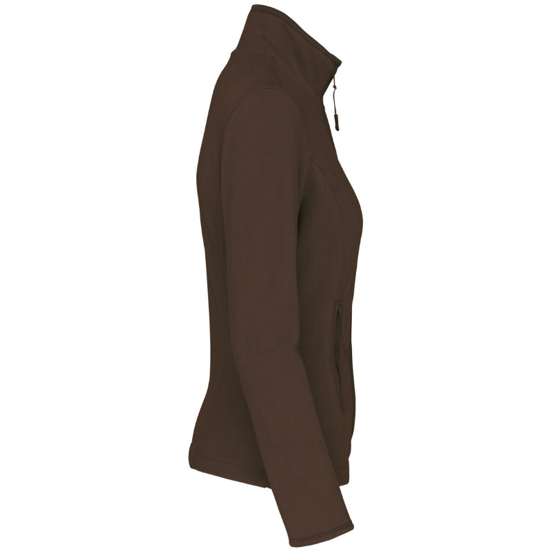 Veste micropolaire marron avec fermeture zipée femme toptex