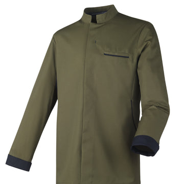 Veste de cuisine travail homme couleur olive robur