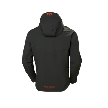 Veste à capuche polaire noire de travail tissu extensible Chelsea Evolution Helly Hansen