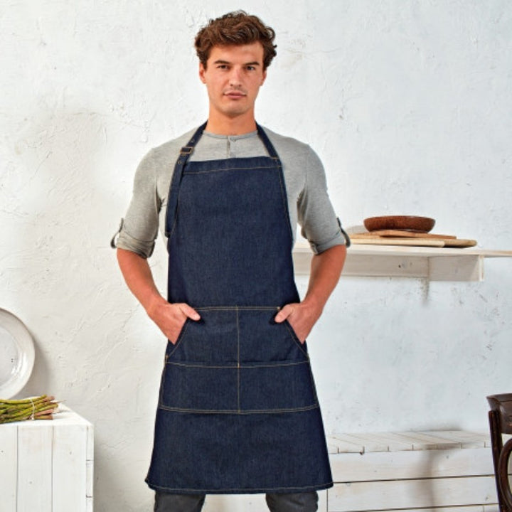 Tablier à Bavette Jean Denim Noir - PREMIER