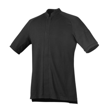 Veste de cuisine professionnelle noire homme col mao