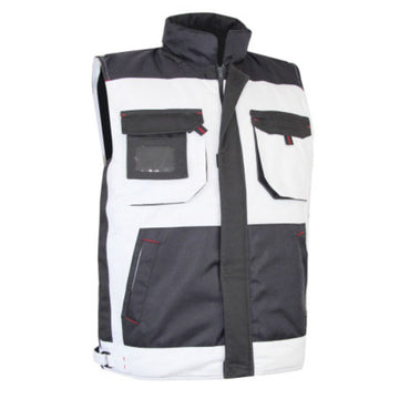 Bodywarmer de travail peintre imperméable sans manches blanc Perche LMA