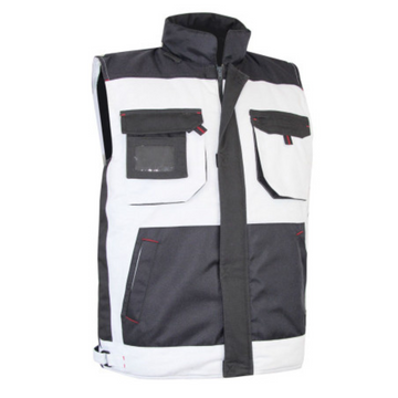 Bodywarmer de travail peintre imperméable sans manches blanc Perche LMA