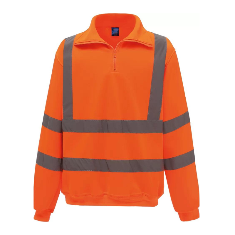Sweat haute visibilité orange sécurité livreur transport Toptex