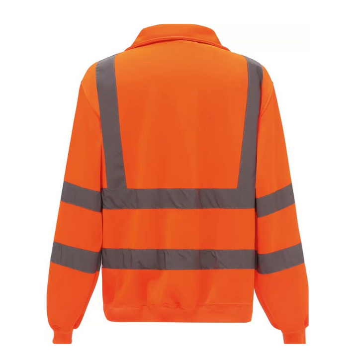 Sweat haute visibilité orange tissu en maille respirante Toptex