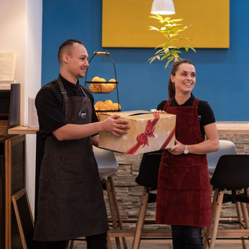 Tablier serveur restaurant velours rouge