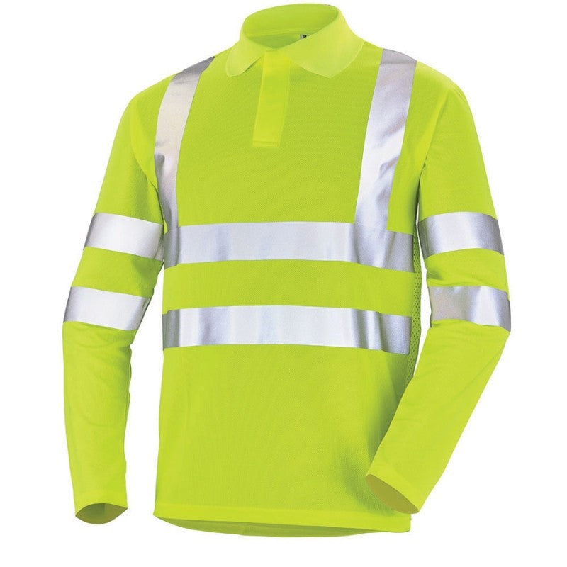 Polo à Manches Longues Fluo Jaune