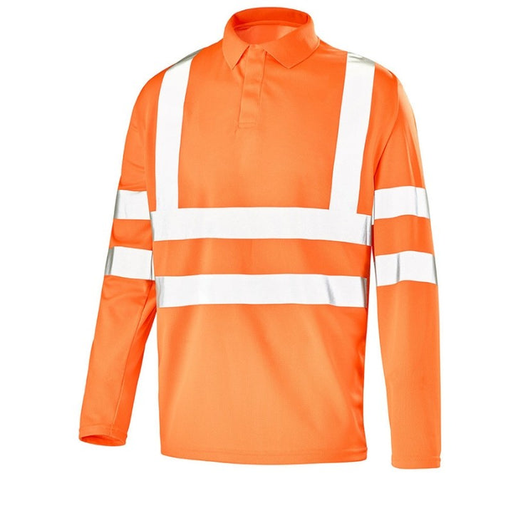 Polo à Manches Longues Fluo Orange