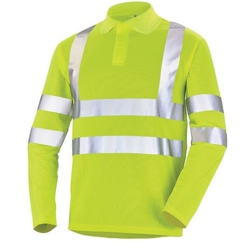 Polo jaune fluo manches longues - Cepovett