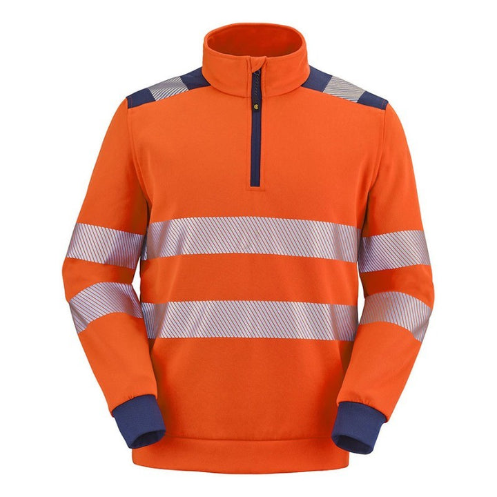 Sweat orange fluo avec bandes rétro réfléchissantes - CEPOVETT
