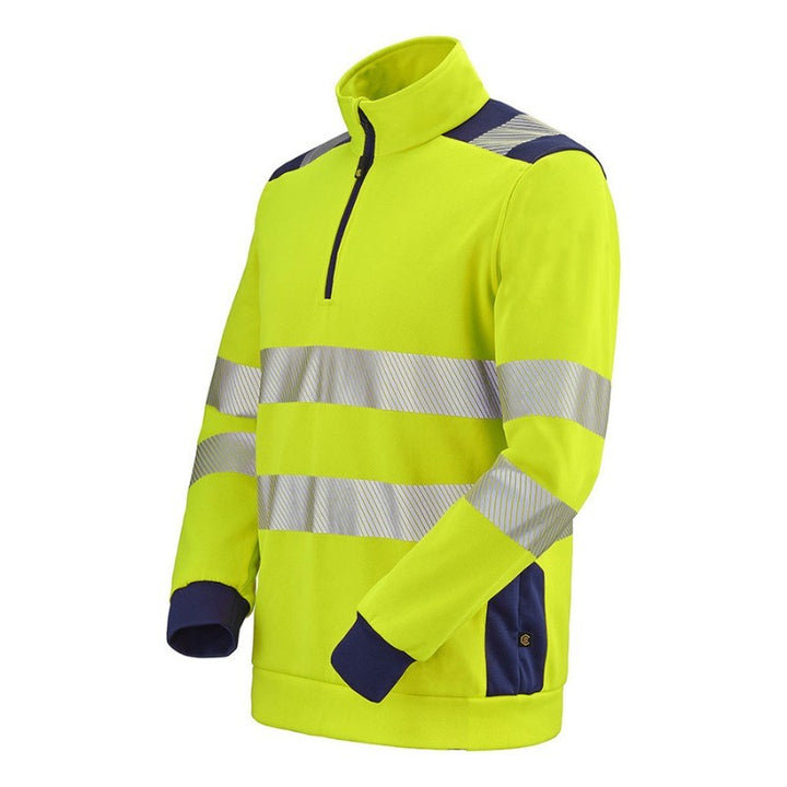 Sweat chaud jaune haute visibilité de côté