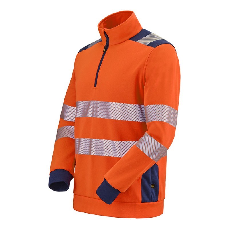 Pull de travail haute visibilité orange